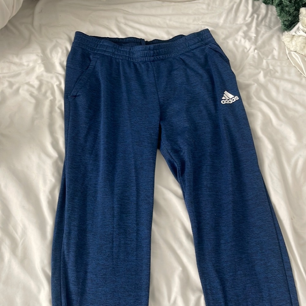 Adidas navy blue climate dri fit sweatpants